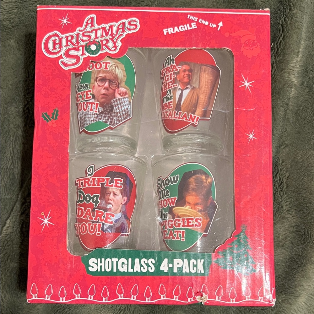 Shot Glass 4-Pack - Red and Green
